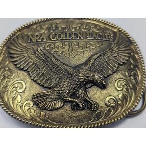 NRA‎ Golden Eagles Limited Edition Buckle 3" Solid Durable Golden Brass
